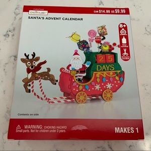 Santa Sleigh Advent Calendar Christmas Craft New